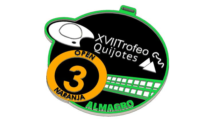 Medalla 3D del XVII Trofeo Quijotes